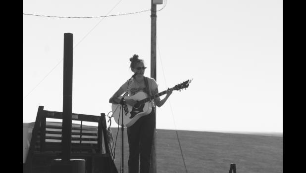 Abbey Leach performed some calming music for guests.