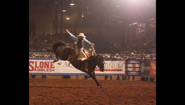 Malcolm Heathershaw placed 4th at the National High School Finals Rodeo held in Guthrie, OK. Courtesy photo Acentric Rodeo